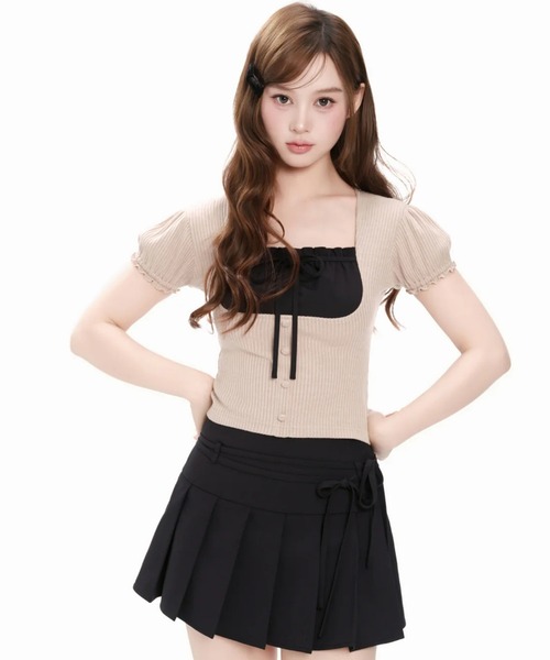 ANDWANG スカート ANDWANG スカート Noble Check Flare Skirt Andwang