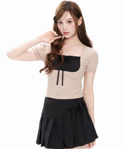 ANDWANG スカート Double Ribbon Accent Skirt : ZOZOTOWN Yahoo!店