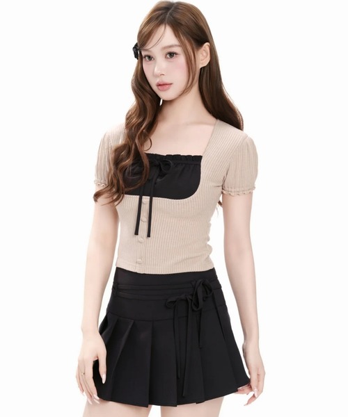 ANDWANG スカート ANDWANG スカート Double Ribbon Accent Skirt : ZOZOTOWN Yahoo!店
