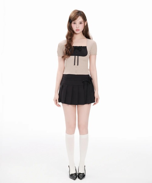 ANDWANG スカート Double Ribbon Accent Skirt : ZOZOTOWN Yahoo!店