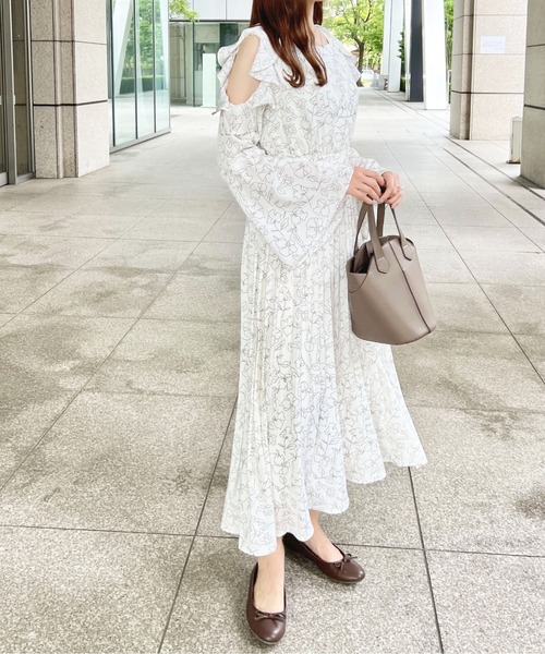 「apres jour」 長袖ワンピース X-LARGE オフホワイト レディース_画像5