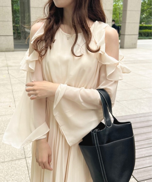 「apres jour」 長袖ワンピース X-LARGE オフホワイト レディース_画像7
