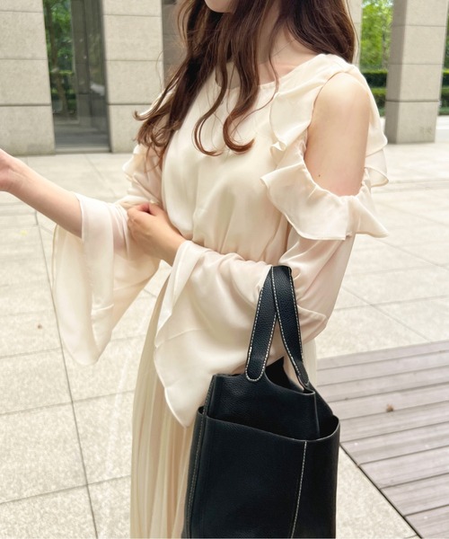 「apres jour」 長袖ワンピース X-LARGE オフホワイト レディース_画像9