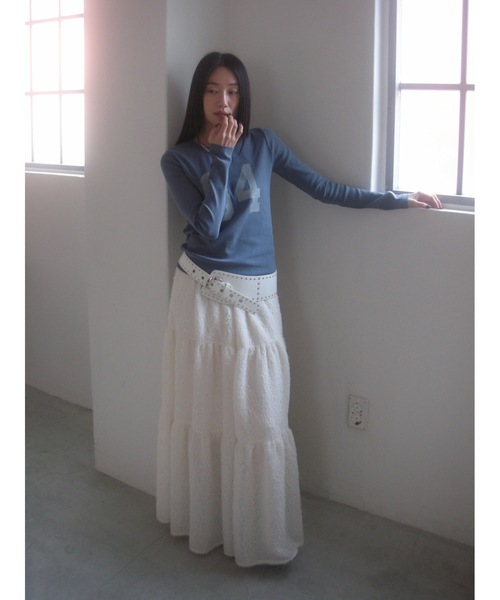 「Didot.showroom」 長袖カットソー FREE チャコールグレー レディース_画像6