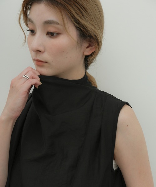 select MOCA（セレクトモカ） ブラウス シャツ ネックドレープシアー