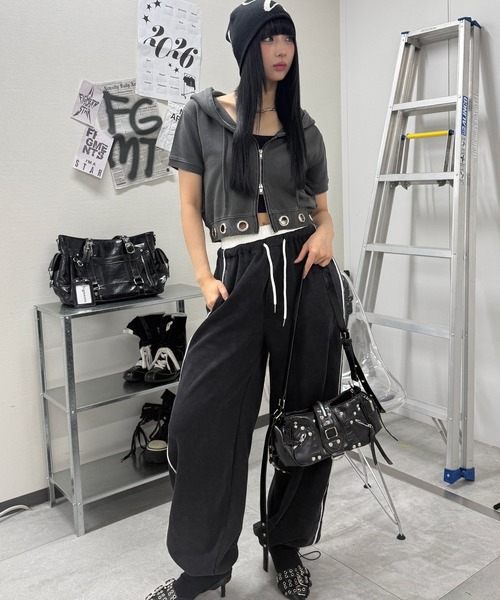 PG×ニャロメプリントフルジップフーディ0 パーカー ハトメラウンドZIPパーカー レディース メンズ : ZOZOTOWN