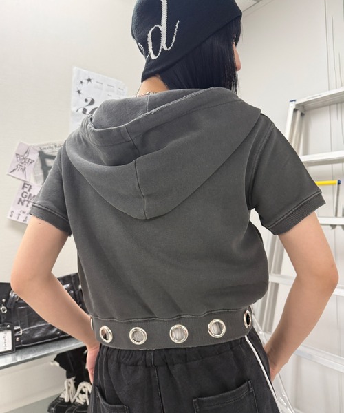 パーカー ハトメラウンドZIPパーカー レディース メンズ : ZOZOTOWN