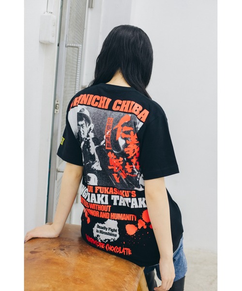 tシャツ 仁義なき戦い 広島死闘篇(マブいスケ・ブラック)復刻版 メンズ