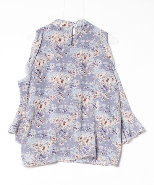 「junoah」 花柄ノースリーブブラウス X-LARGE パープル レディース_画像2