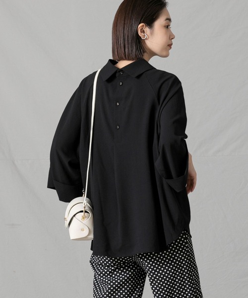 「Gready Brilliant」 「AuieF」半袖シャツ 38 ブラック レディース_画像8