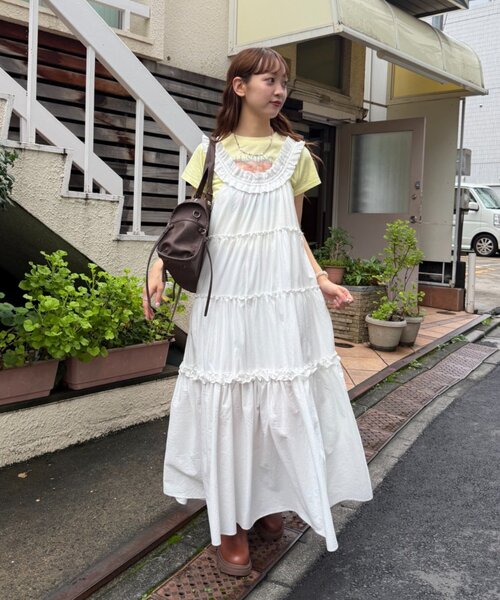 w closet（ダブルクローゼット） ワンピース 2WAYフリルドロスト