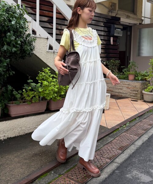 w closet（ダブルクローゼット） ワンピース 2WAYフリルドロスト