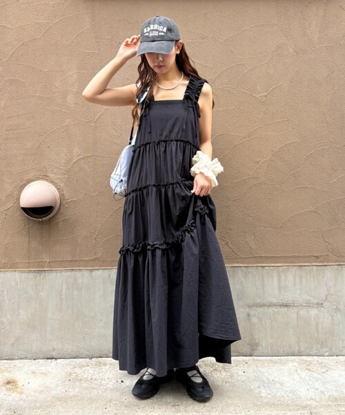 w closet（ダブルクローゼット） ワンピース 2WAYフリルドロスト
