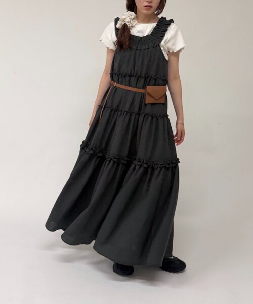 w closet（ダブルクローゼット） ワンピース 2WAYフリルドロスト