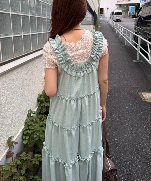 w closet（ダブルクローゼット） ワンピース 2WAYフリルドロスト