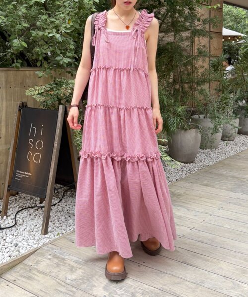 w closet（ダブルクローゼット） ワンピース 2WAYフリルドロスト