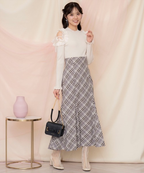 「WILLSELECTION」 ロングスカート FREE ネイビー レディース_画像5