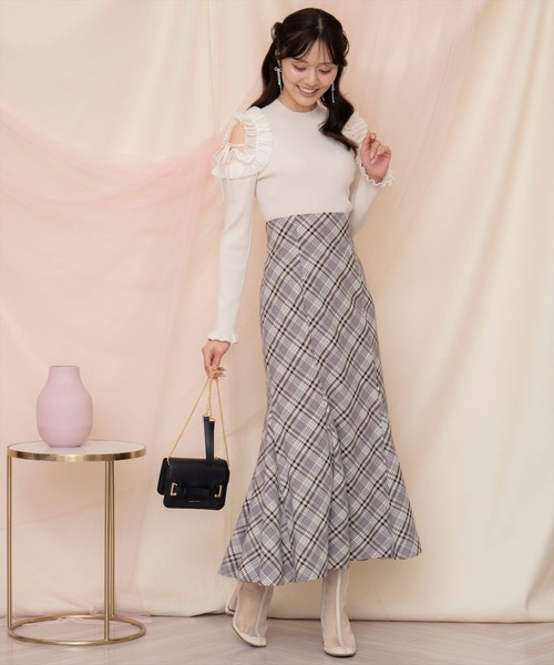 「WILLSELECTION」 ロングスカート FREE ネイビー レディース_画像6