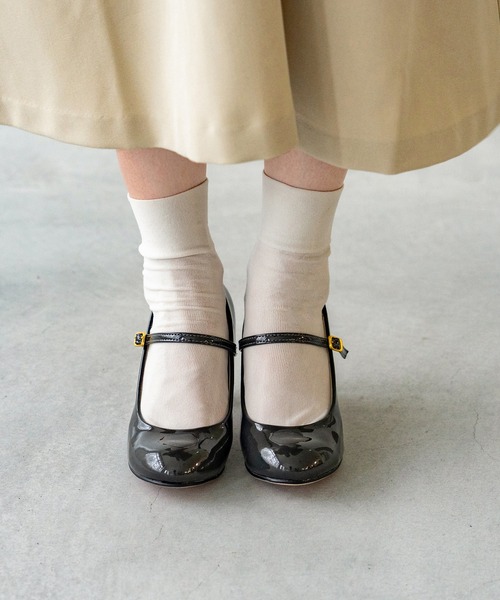 With Width ラウンドトゥパンプス　ストラップ flune パンプス ラウンドトゥ ストラップパンプス : ZOZOTOWN