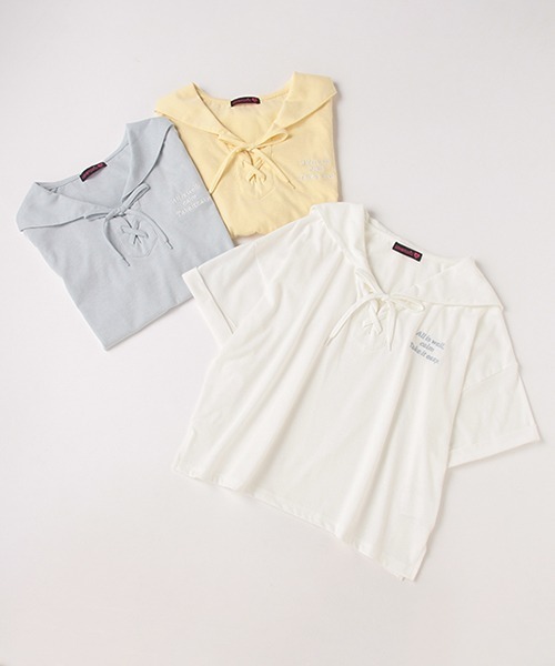 tシャツ Tシャツ セーラーカラー半袖Tシャツ|ZOZOTOWN |08