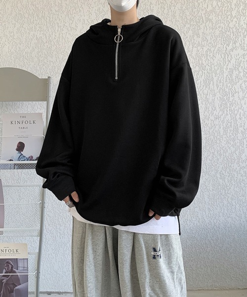 24年商品 MARMARMAR ハーフジップスウェットフーディー　パーカー MARMARMAR 2024 Spring & Summer Collection | half zip sweat