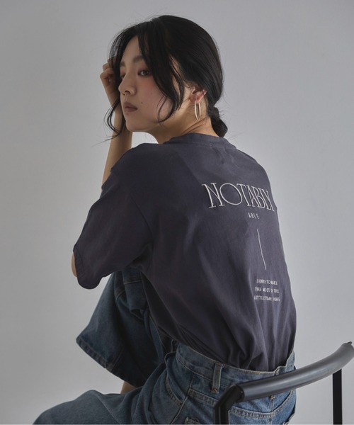 feepur tシャツ エンブロイダリーロゴカラーTee レディース