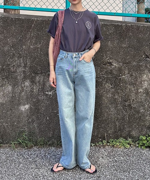 tシャツ エンブロイダリー ロゴ Tシャツ レディース feepur tシャツ エンブロイダリーロゴカラーTee レディース