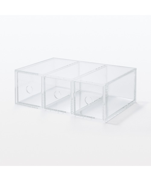 無印良品（MUJI） 収納 アクリル小物収納・3段 約幅8．7×奥行17