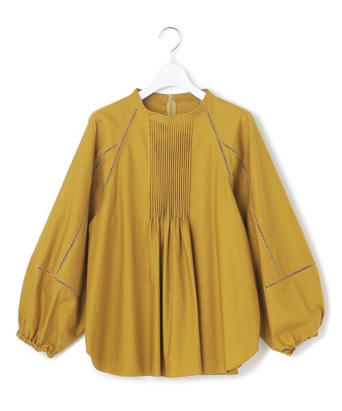 23区 SLOW ウォッシュドコットン ストレッチ ブラウス 23AW 未使用 SLOW/一部店舗限定】ウォッシュドコットンストレッチ ブラウス