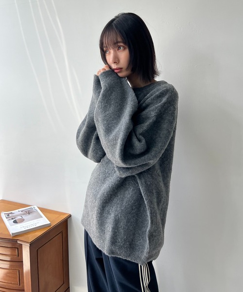 AS KNOW AS（アズノゥアズ） ニット セーター ゴマジャカード起毛