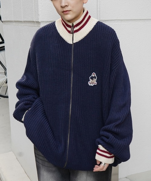 RED CAP GIRL カーディガン 「RED GIRL」23AW リブ編み ワン