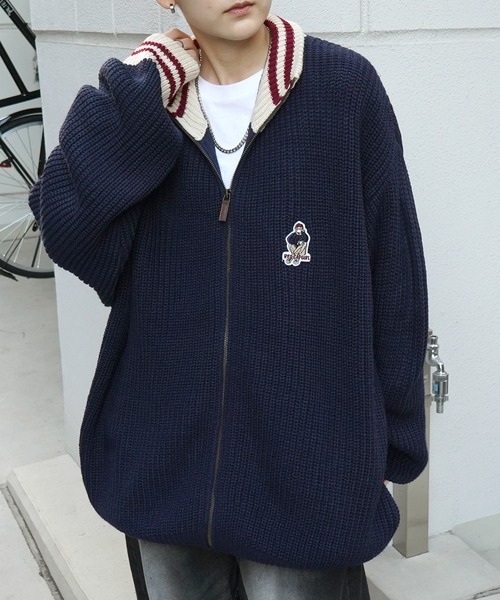 RED CAP GIRL カーディガン 「RED GIRL」23AW リブ編み ワン