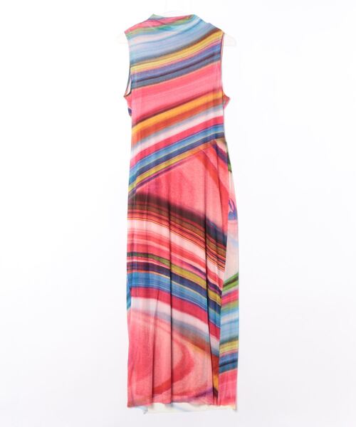 Desigual（デシグアル） ワンピース 波模様 チュール ミディワンピース 