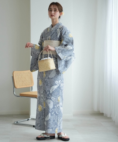 utatane 浴衣 手染め注染浴衣3点セット utatane×注染工房 赤坂紬
