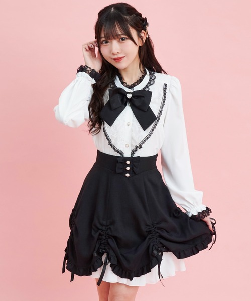 Secret Honey スカート シャーリングリボンスカート : ZOZOTOWN