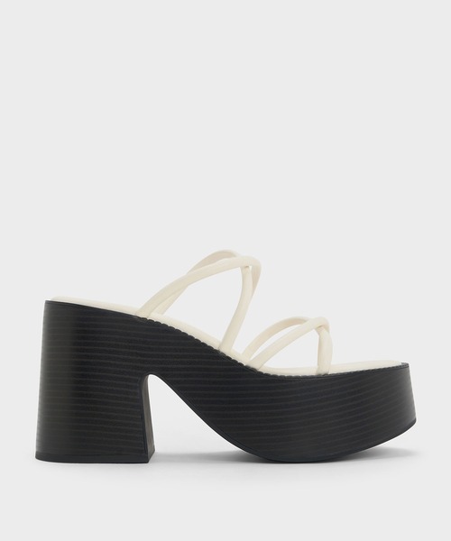 CHARLES & KEITH クロスオーバー プラットフォームサンダル CHARLES & KEITH｜クロスオーバーストラップ プラットフォーム