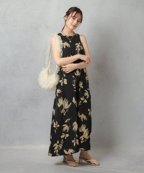 Lull ワンピース 「Lull / ルル」花柄ノースリロングワンピース