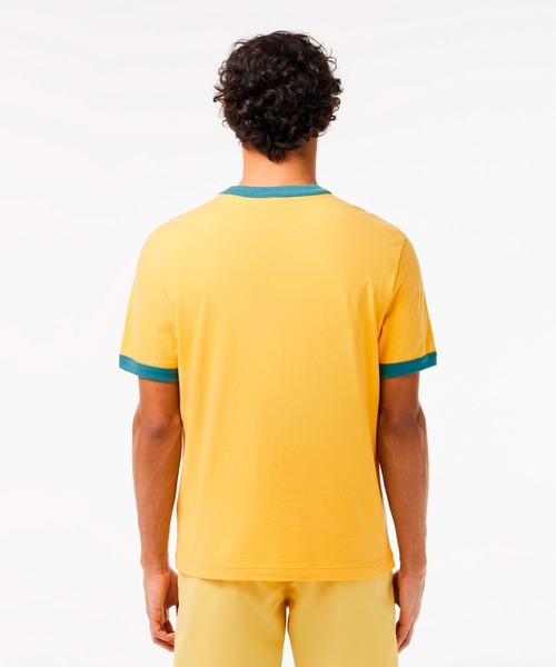 【LACOSTE】ネームプリントトリムTシャツ LACOSTE tシャツ ネームプリントトリムTシャツ メンズ