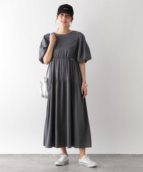 【Massimo dutti】フレンチスリーブワンピース GLOBAL WORK ワンピース MATINEE LINE/ティアードワンピース