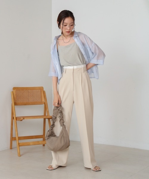 Babylclub キャミソール 産前・産後】綿混ドット柄 クロスオープン授乳キャミソール（パッド付