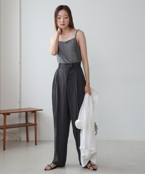 Babylclub キャミソール XTFBR01H2 リブ ストレッチ パッド付き キャミソール