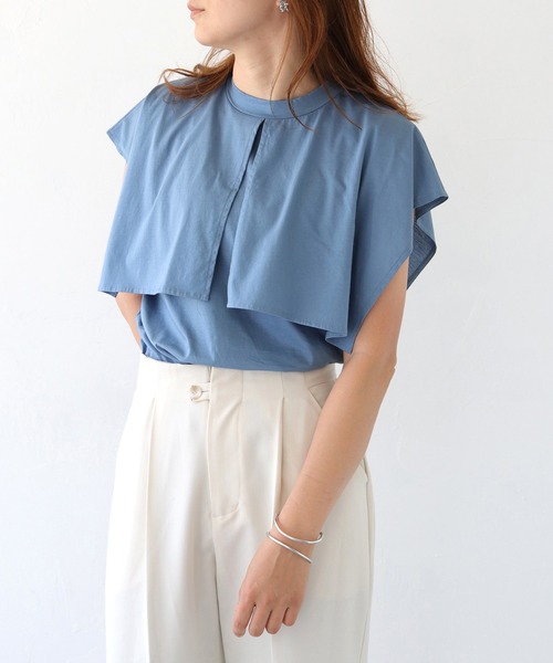 HER CLOSET tシャツ 「vingtrois」シルケットビックカラー
