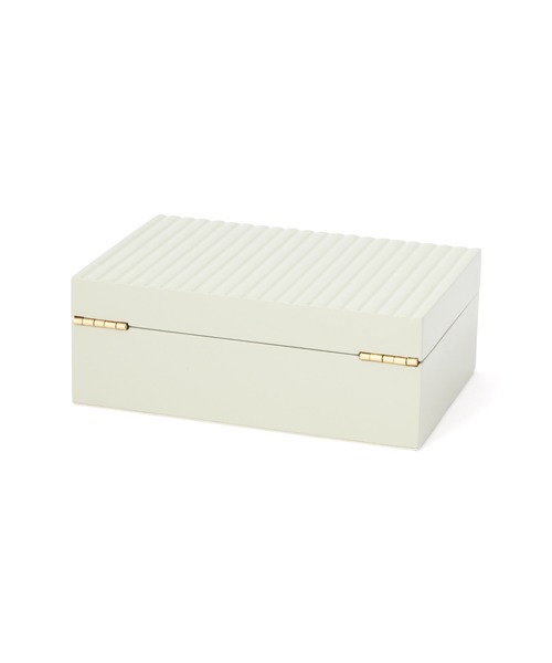 Francfranc 収納 ラッカー ストライプ ジュエリーボックス S