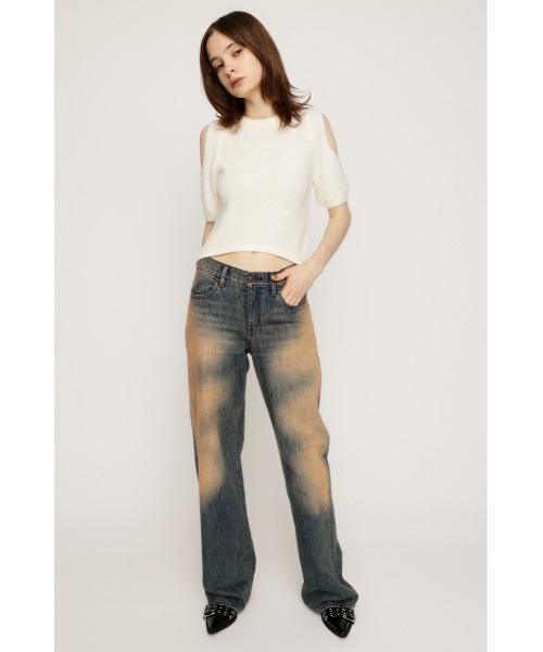 ニット セーター SHAGGY CUTOUT TOPS シャギー カットアウト トップス レディース SLY ニット セーター SHAGGY CUTOUT TOPS シャギー カットアウト