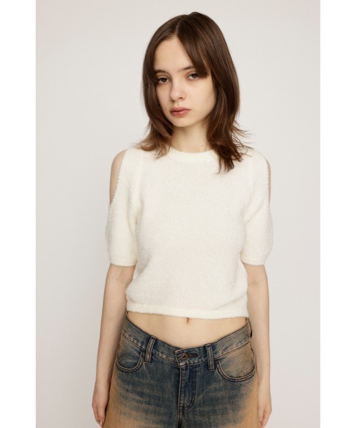 ニット セーター SHAGGY CUTOUT TOPS シャギー カットアウト トップス レディース SLY ニット セーター SHAGGY CUTOUT TOPS シャギー カットアウト