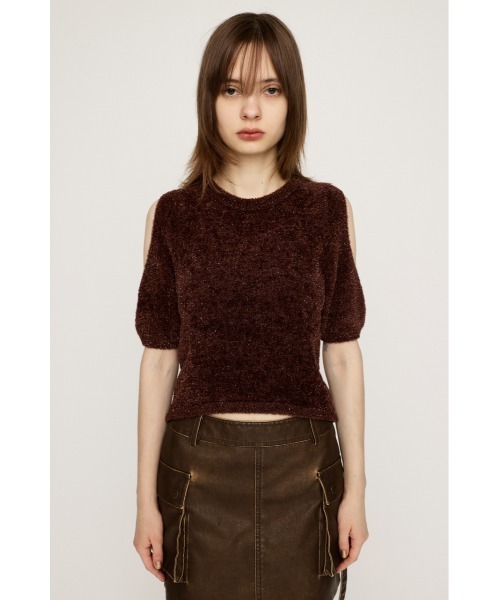 ニット セーター SHAGGY CUTOUT TOPS シャギー カットアウト トップス レディース SLY ニット セーター SHAGGY CUTOUT TOPS シャギー カットアウト