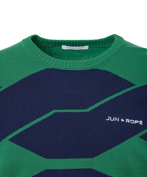 JUN&ROPE' セーター ニット ロープ柄長袖プルオーバー メンズ