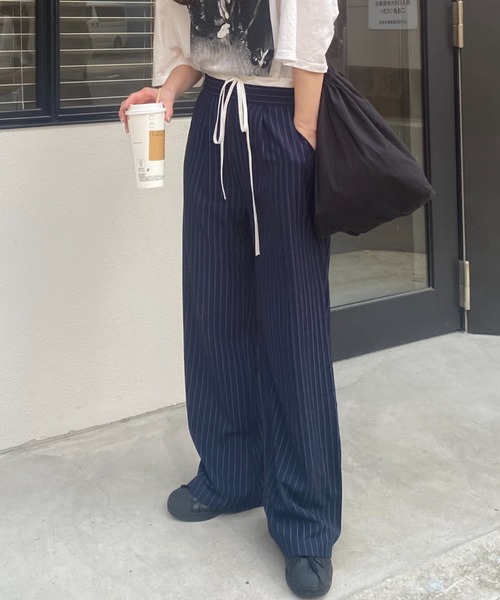 I-SOOK（アイスー） ワイドパンツ スラックス パンツ レイヤード