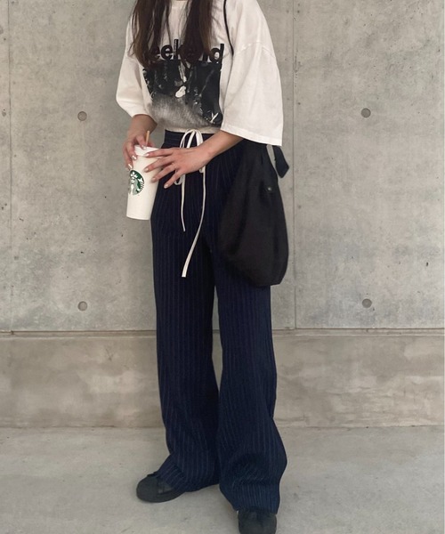 I-SOOK（アイスー） ワイドパンツ スラックス パンツ レイヤード