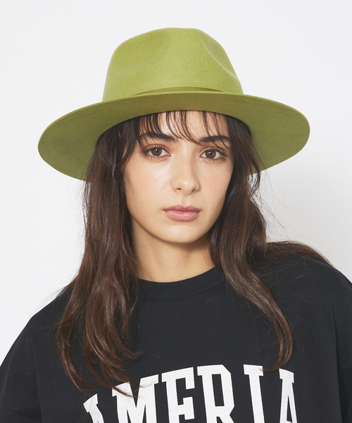 新品★定5万 SUPER DUPER ファーフェルト ロングブリムハット 新品☆定5万 SUPER DUPER ファーフェルト ロングブリムハット